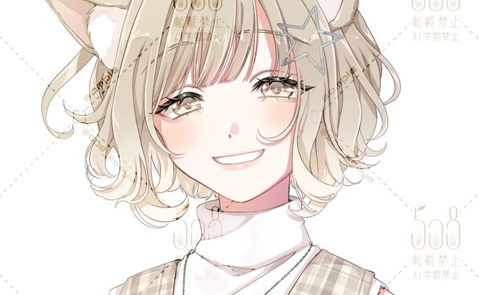 金髪ショートカット女子のイラストを描きました。 #イラスト
