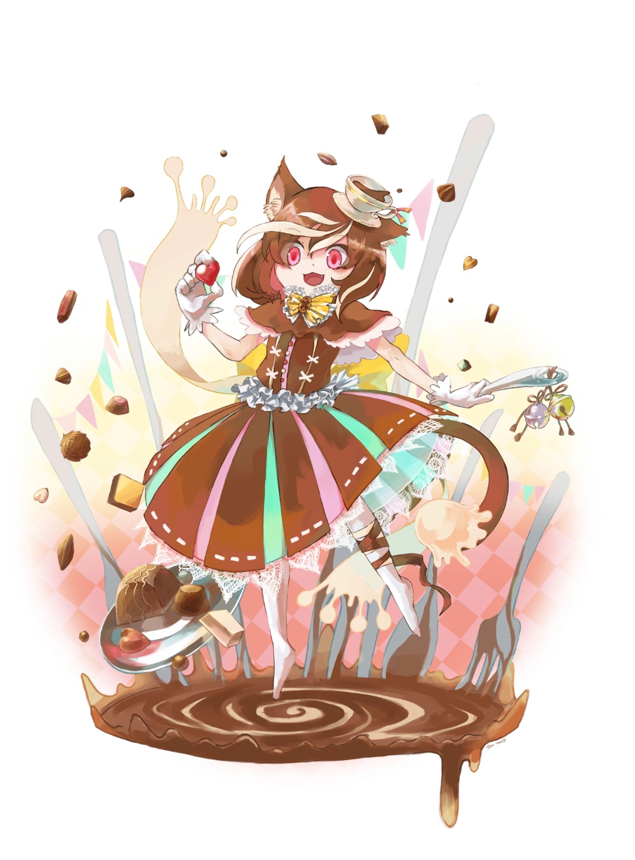 ミルクチョコレートを題材にしたイラスト-1