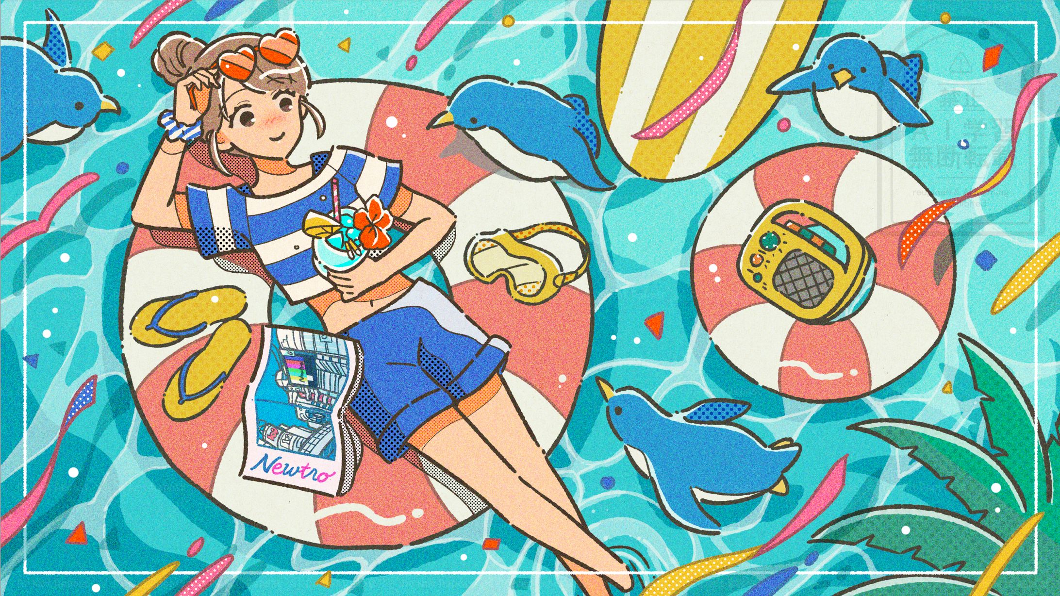 【お仕事】Newtro様/山下達郎楽曲MVイラスト-1