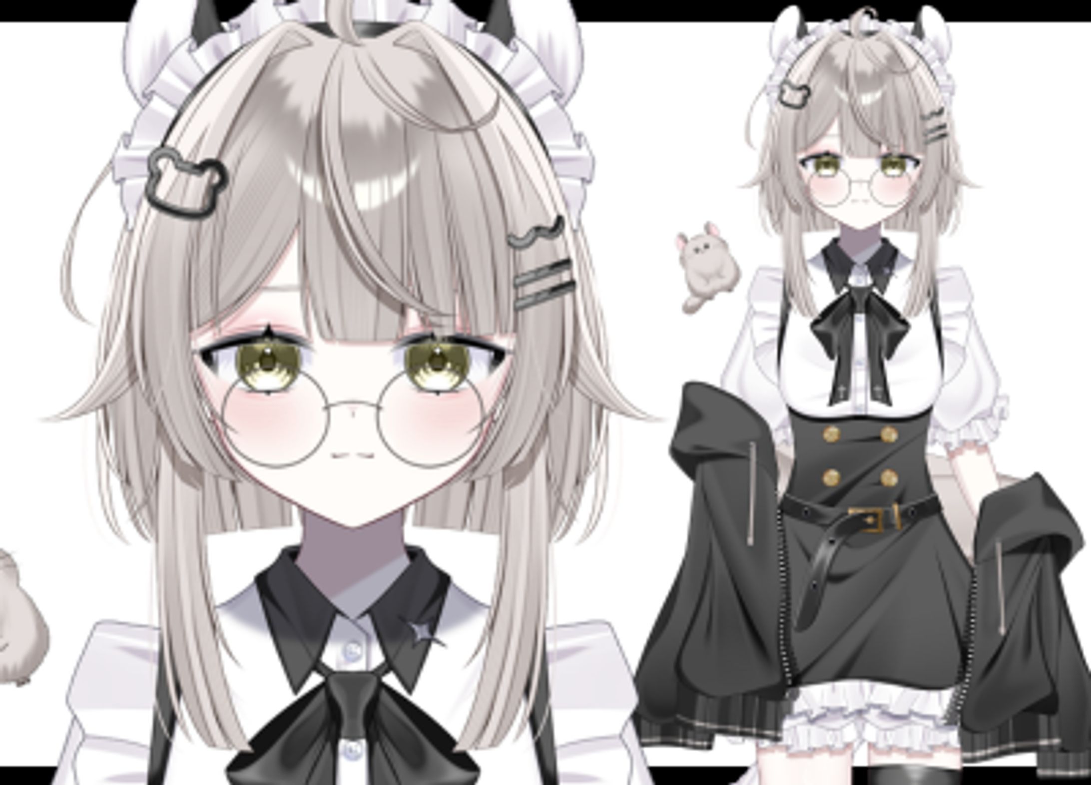 チンチラメイドちゃん/パーツ分けイラスト-1