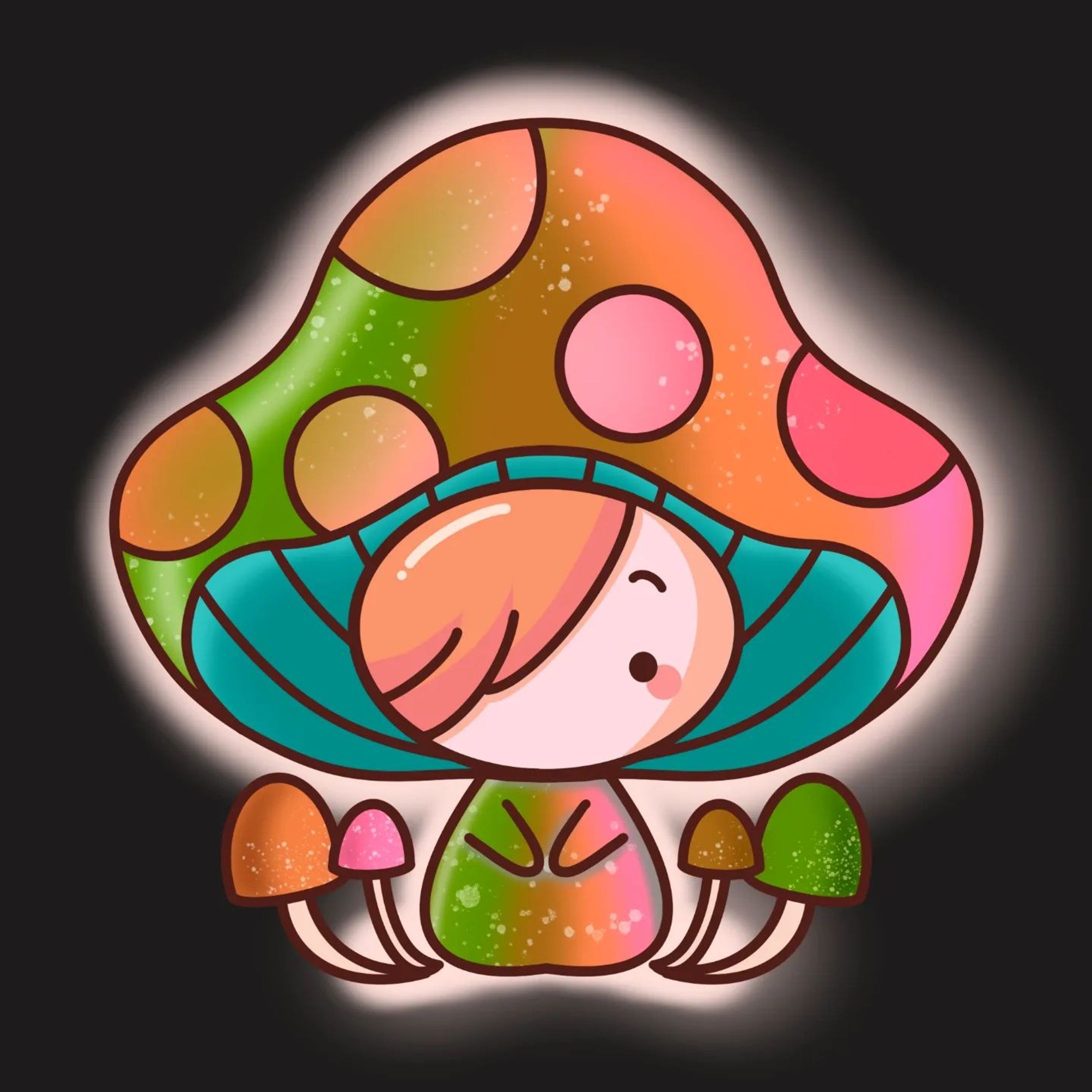 きのこオレンジVer.🍄 #二頭身キャラ #被り物 #nft #nftart