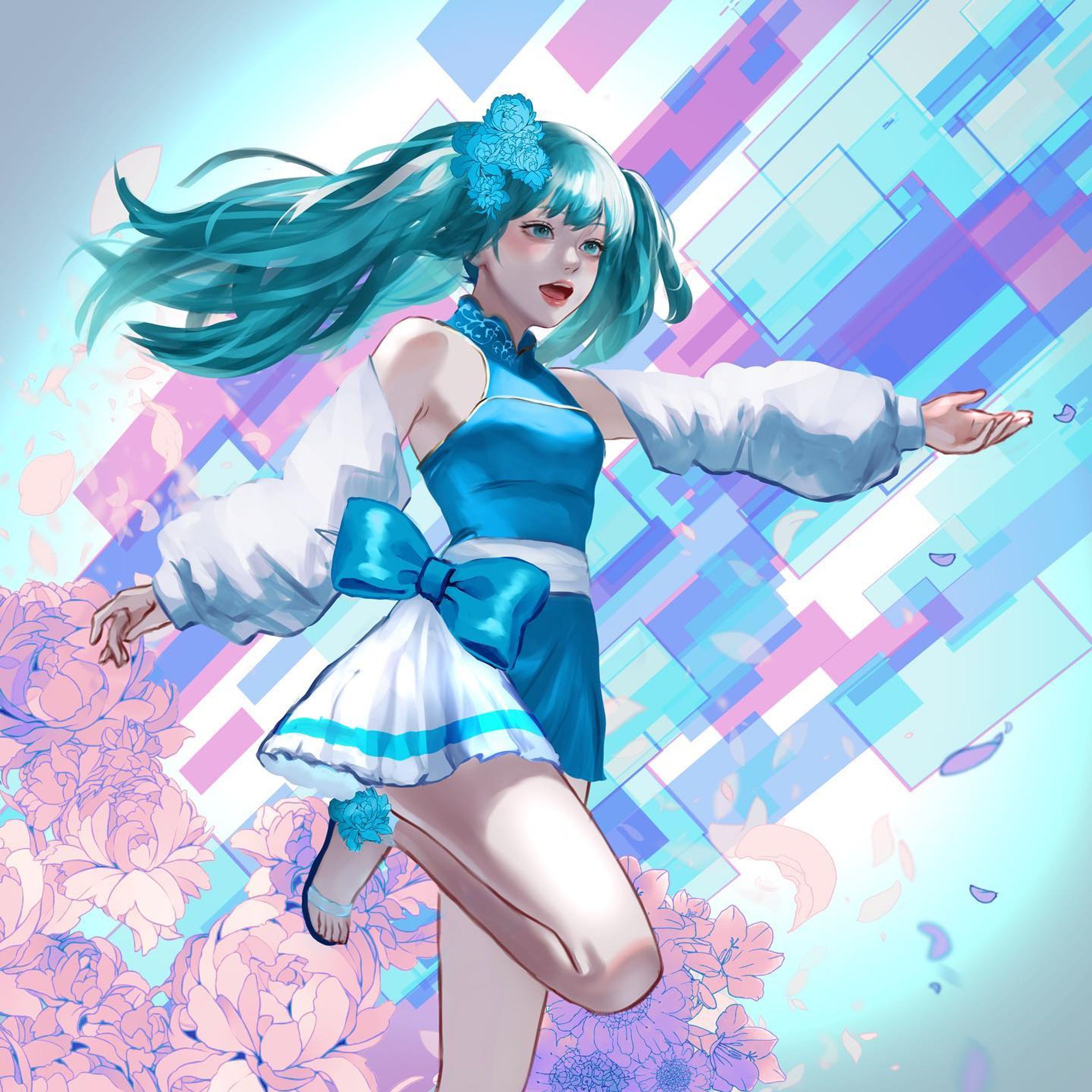 🎤👑💚
 #初音ミク  #イラスト  #illustration-1