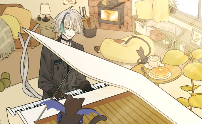 【仕事絵】Vtuber様歌ってみた動画用イラスト