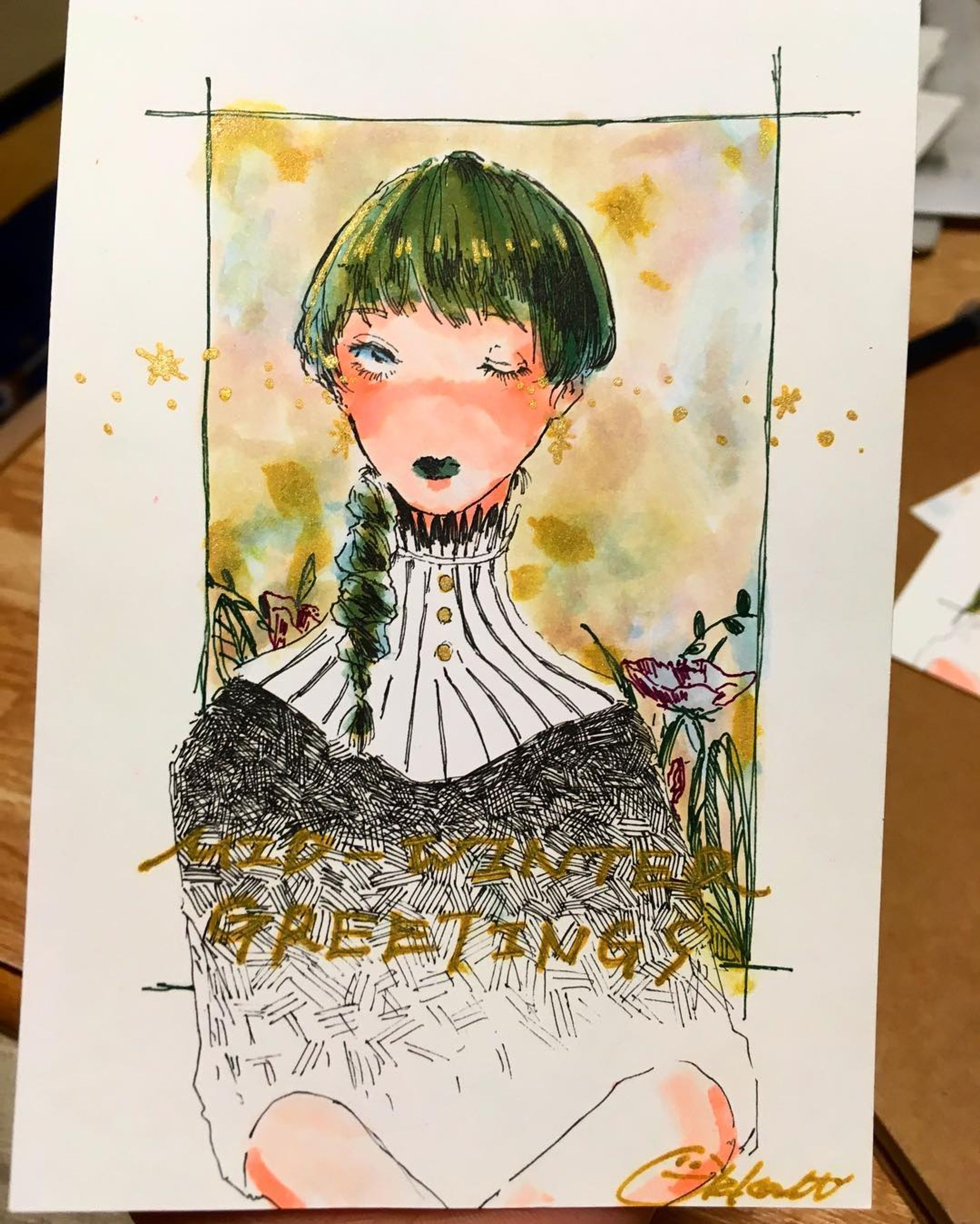 #illustration  #アナログイラスト  #イラストレーション #イラスト  #ポストカード  #drawing-1