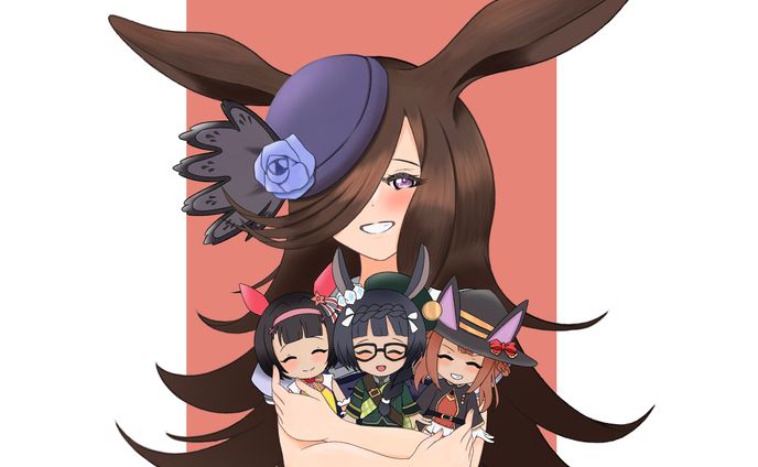 ぬいぐるみを抱えたライスシャワー