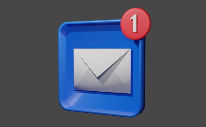 Mailアイコン　3Dモデル