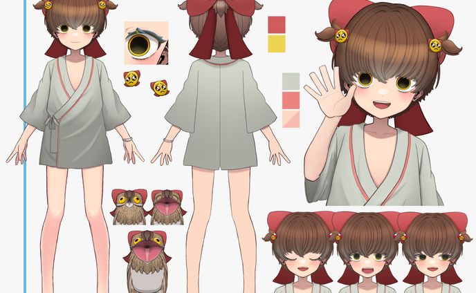 【イラスト】ナ煮カLive2Dモデル制作
