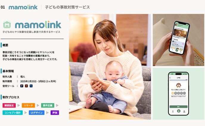 アプリ・プロトタイプ   : 「 子どもの事故対策アプリ 」