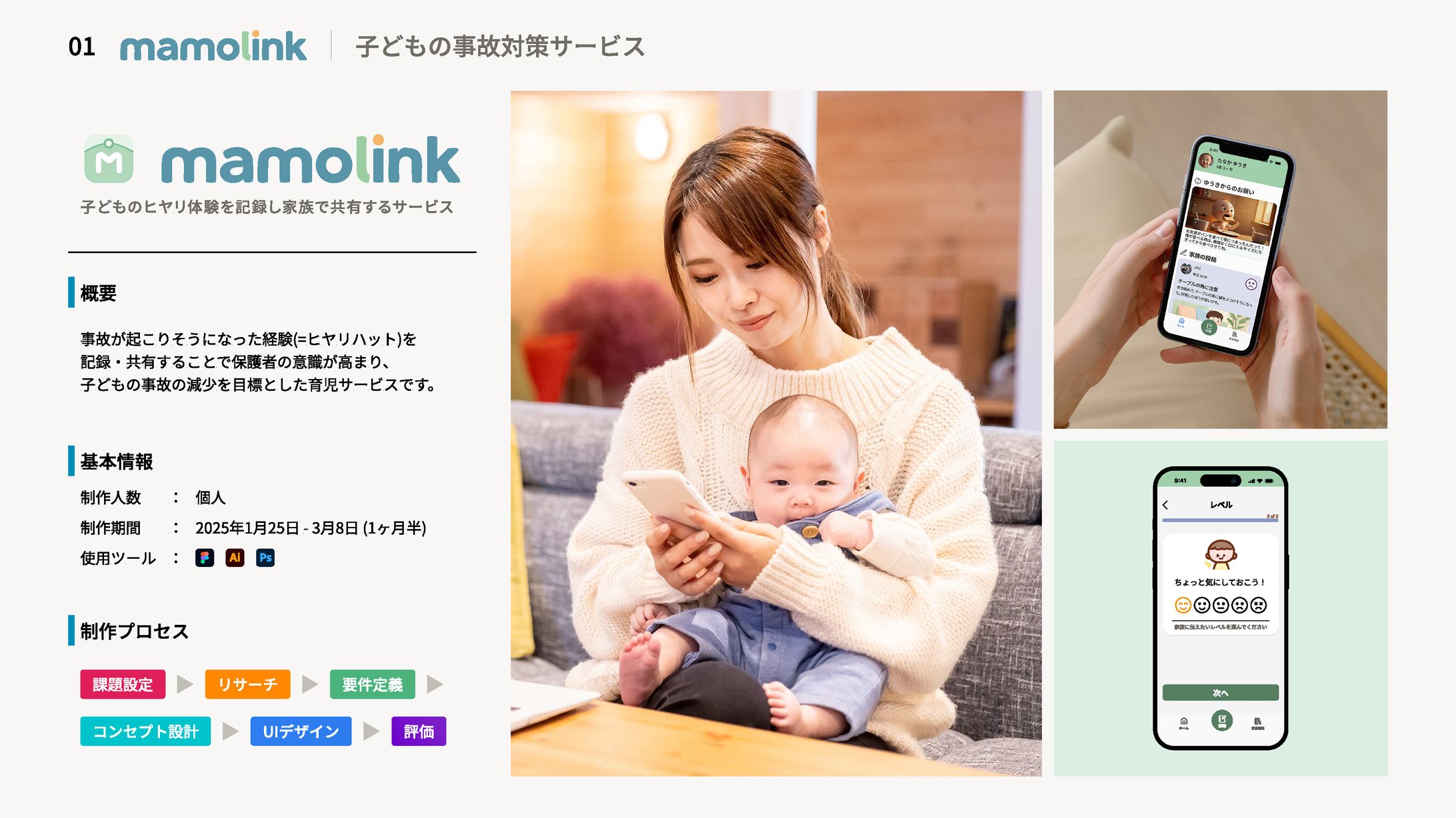 アプリ・プロトタイプ   : 「 子どもの事故対策アプリ 」-1