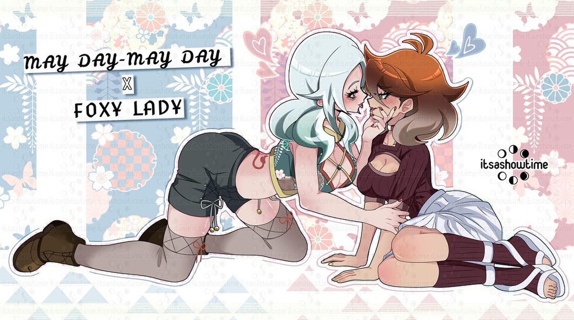 They are in love your honour 🙏 

May and Foxy from my Indie Anime 8SEN! (Mugen Sen) They are street racing girlfriends💖
-
#eurobeat #ocart #oc #animeart #digitalart #originalcharacter #characterdesign #8sen #mugensen #maybetelgeuse #foxy #gl-1