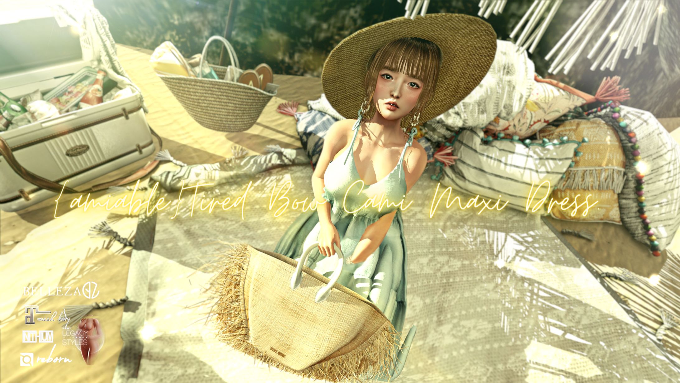 {amiable}Tired Bow Cami Maxi Dress@the Mainstore.-1