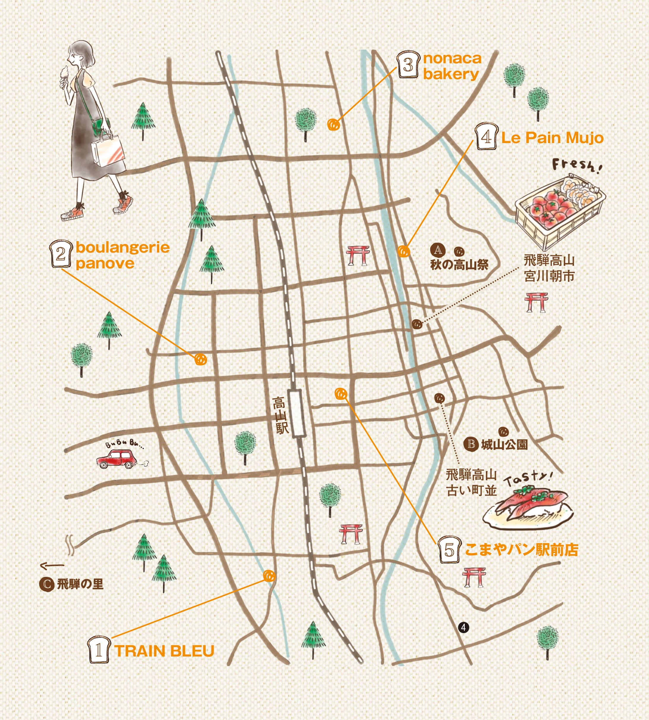 東海じゃらん／イラストMAP-1