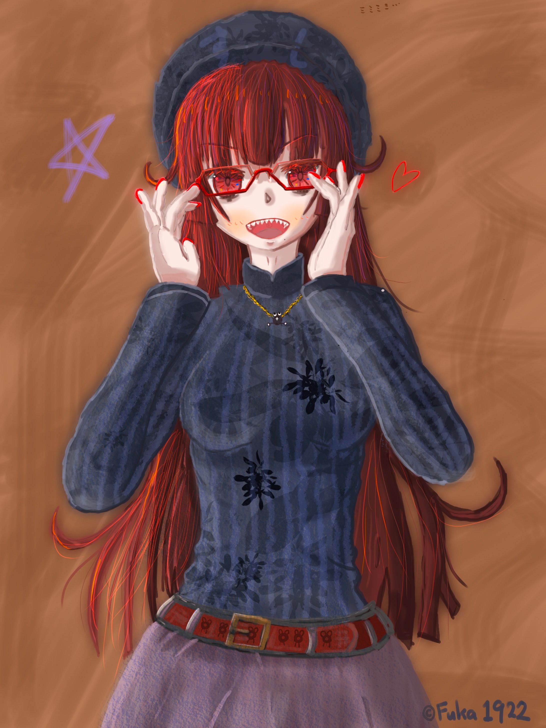 メガネ（厚塗り風）-1