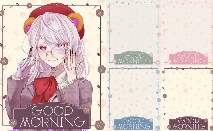 お花×くすみカラー