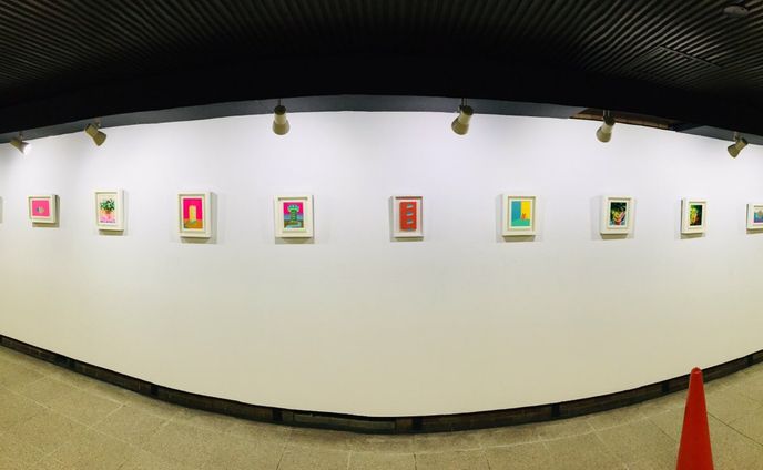 展示、風景画