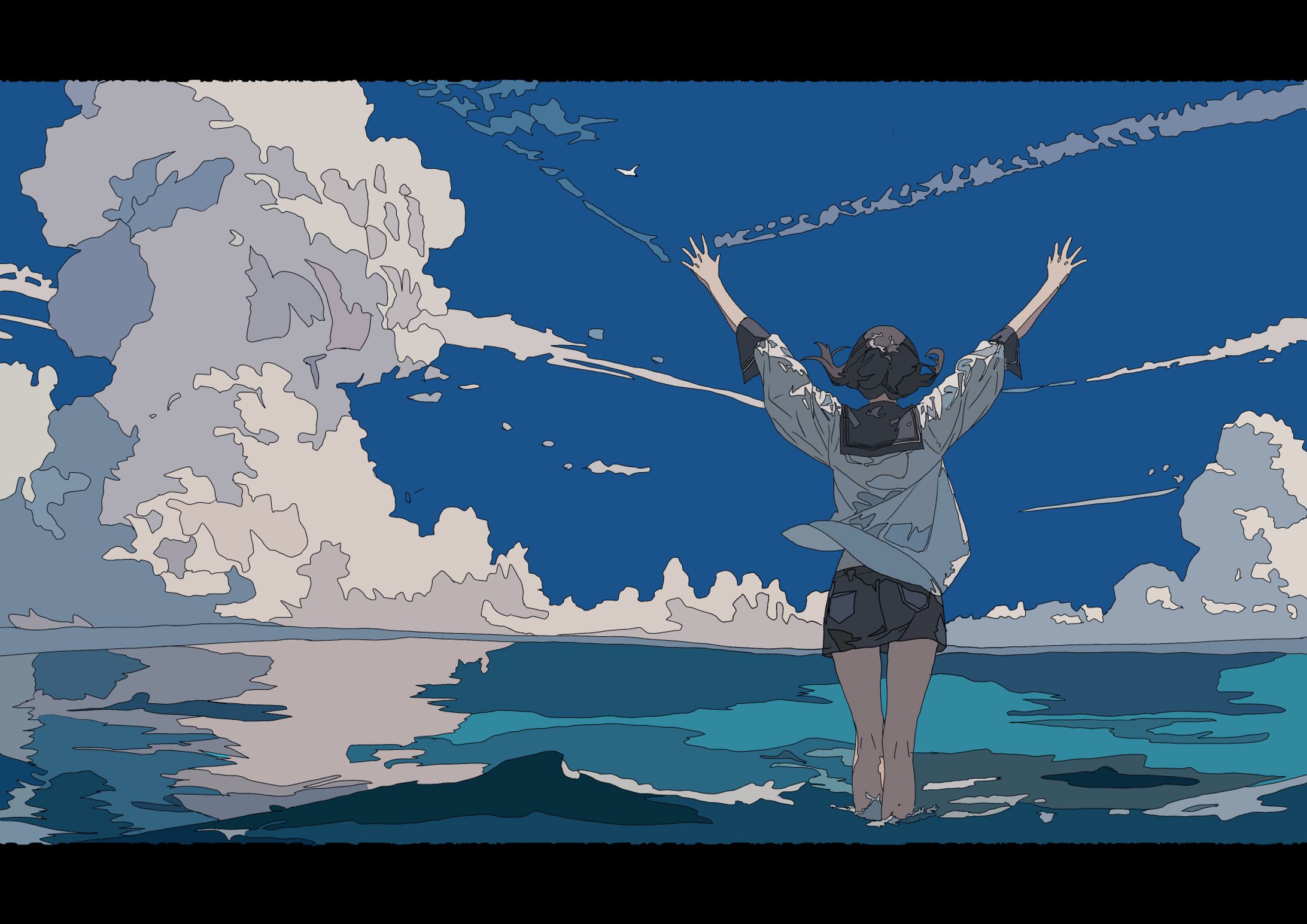 海と少女-1
