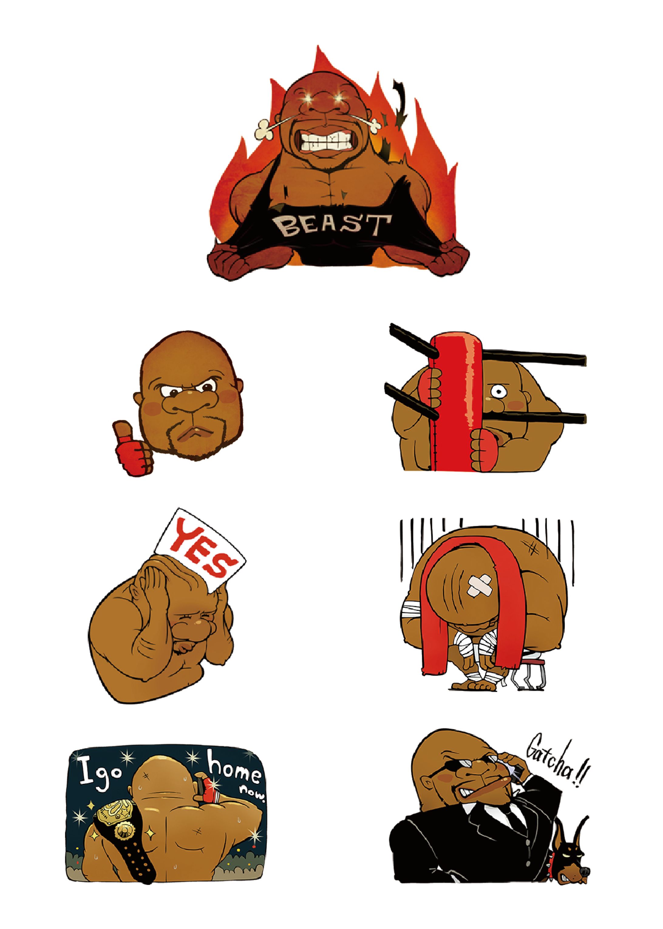 ボブ・サップ氏　公式LINEスタンプ-1