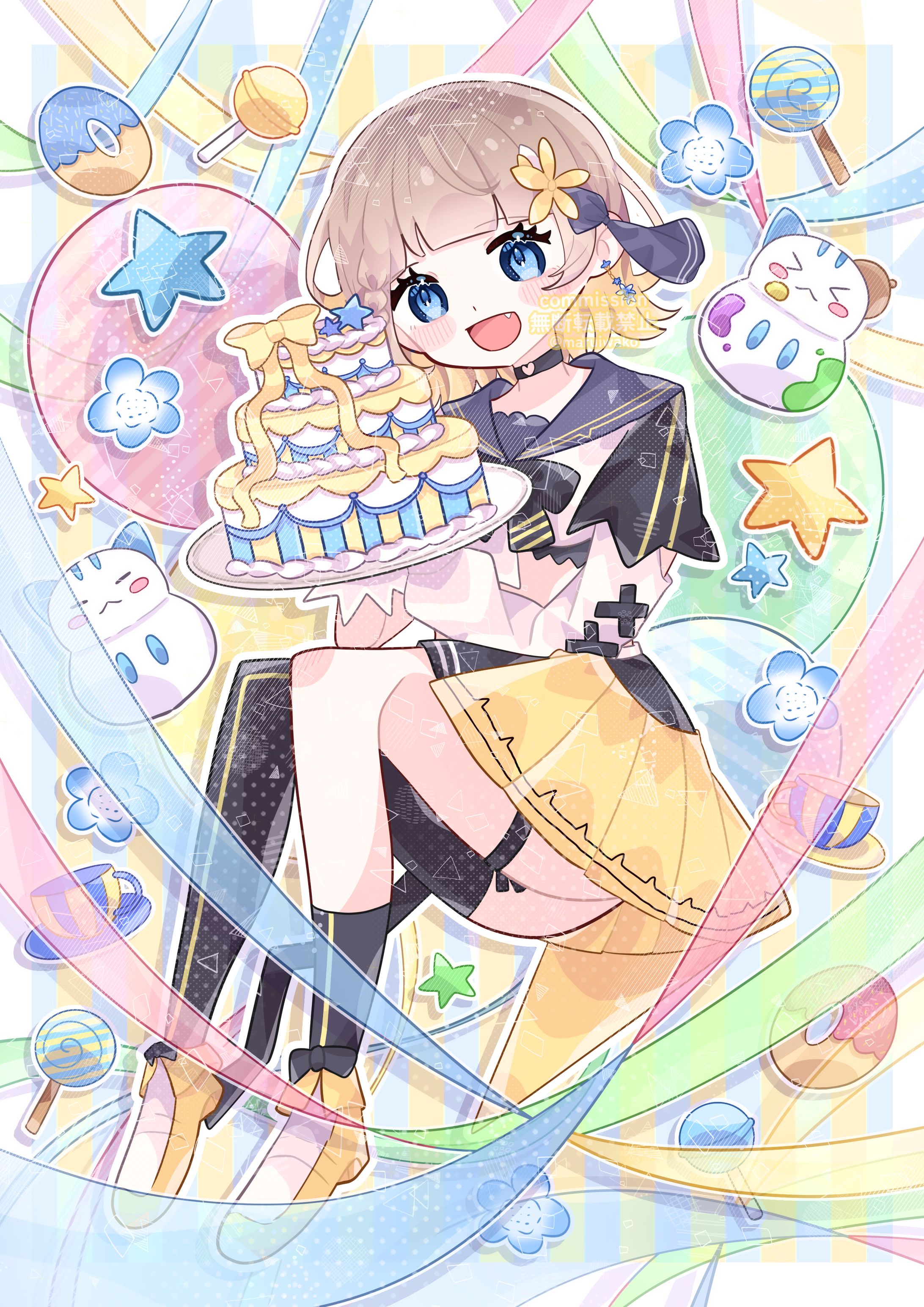 【ご依頼】お誕生日イラスト🩵💛-1