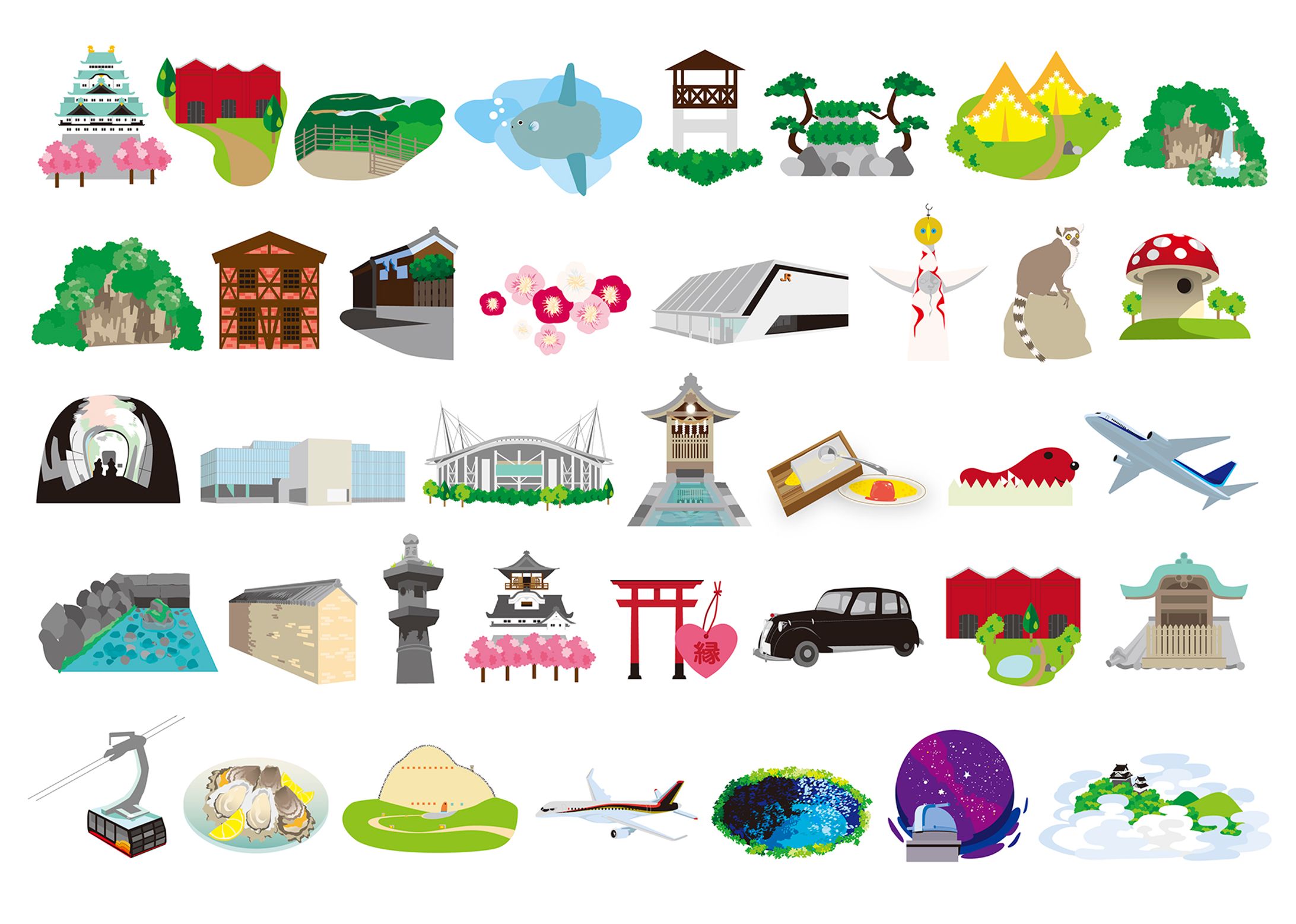 企業社内紙／イラスト・イラストMAP-1