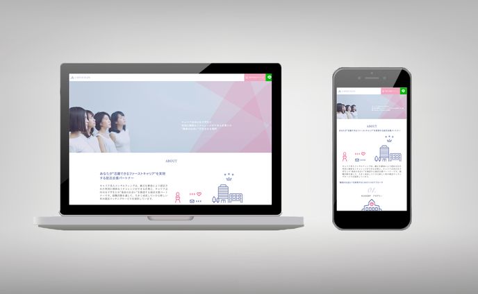 就活支援サービスHP、LP