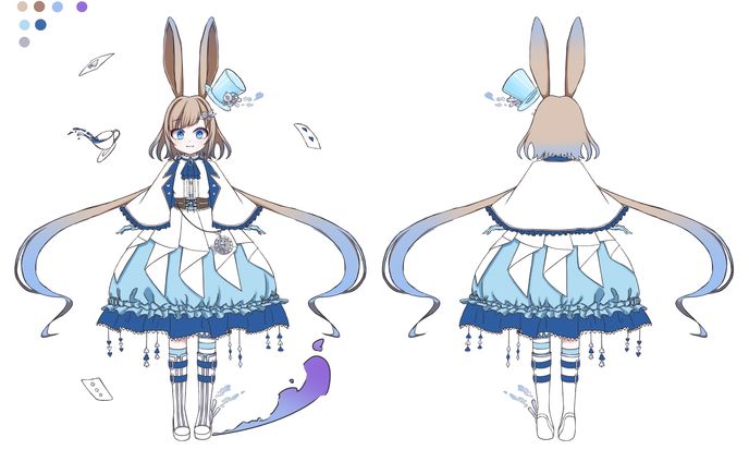 アリス×野兎×スチームパンク キャラクターデザイン
