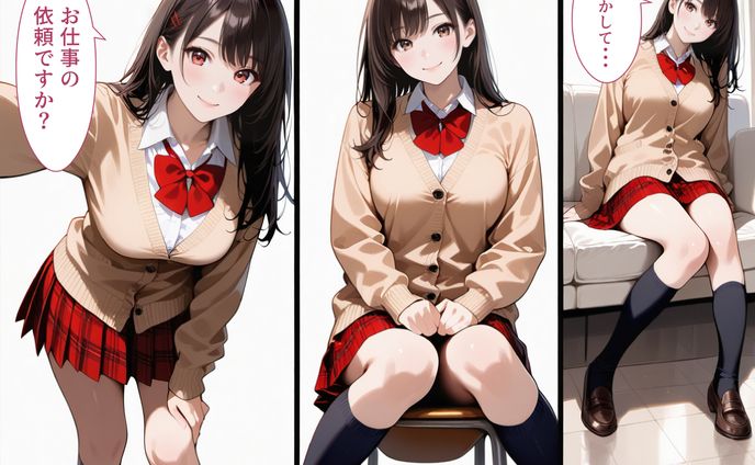 セリフ付きキャラ固定