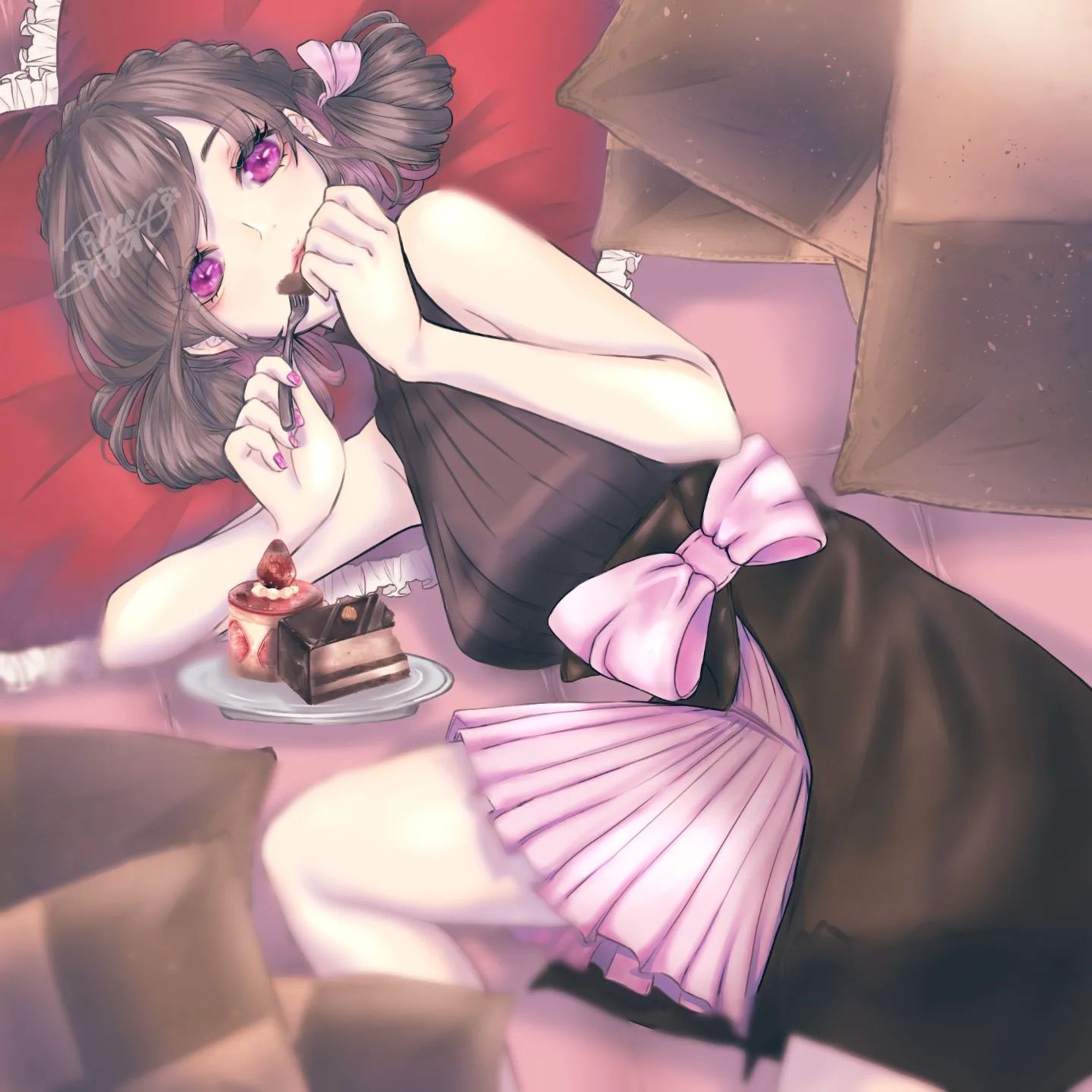 Happy  Valentine♡

#イラスト好きさんと繋がりたい 
#イラストレーター 
#イラスト依頼募集中 
#絵師さんと繋がりたい 
#バレンタインイラスト-1