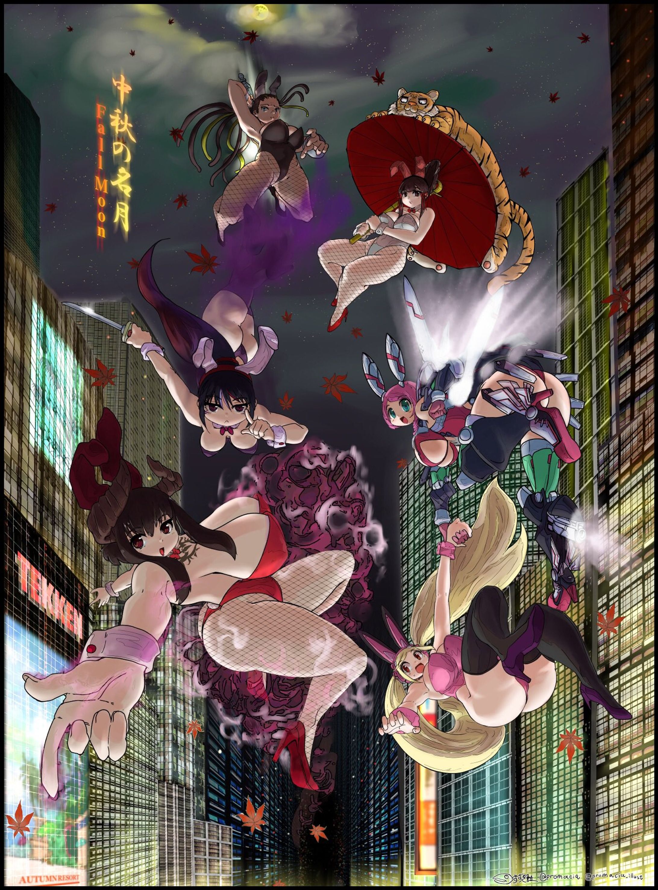 鉄拳7 中秋の名月イラスト-1