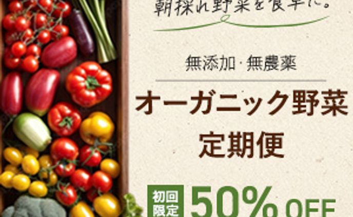 【初回50％OFF】オーガニック野菜定期便