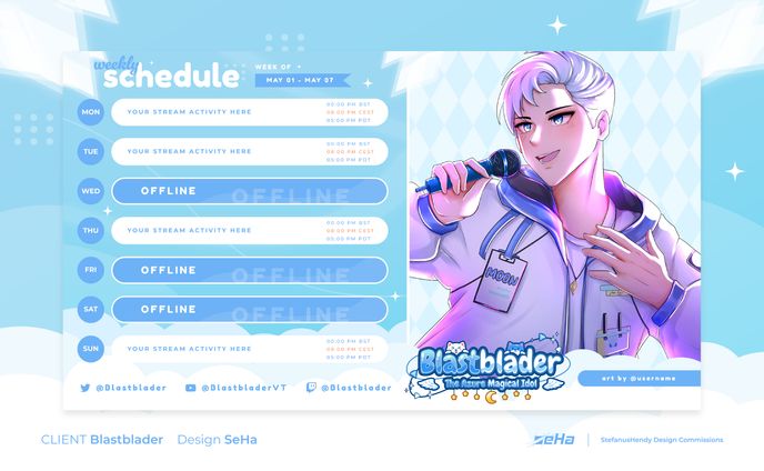 Blastblader Schedule