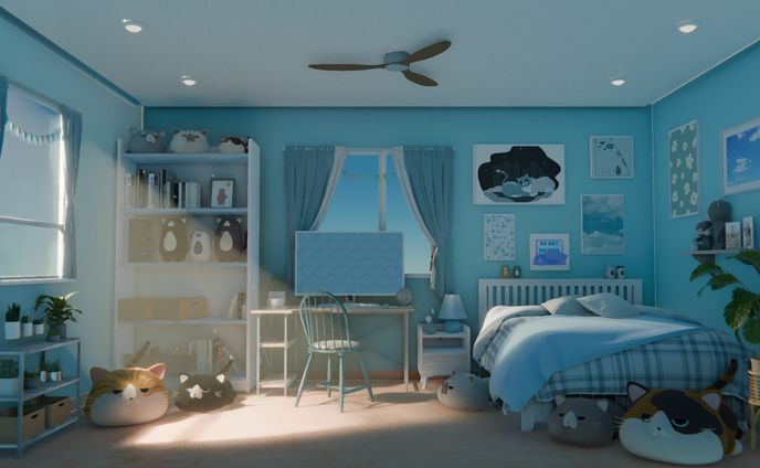 みず色の部屋