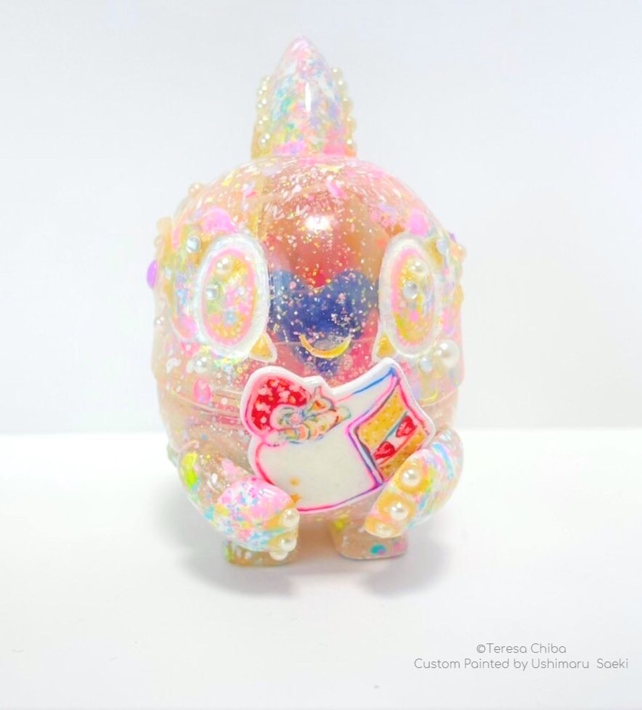 〈西武渋谷店SBCULTURE &ART【lab.】2周年特別企画CUSTOM ART HOBBYいっぴん展〉出展作品「郷土玩具怪獣キブナドン×Ushimaru Saeki 限定カスタムソフビ-1