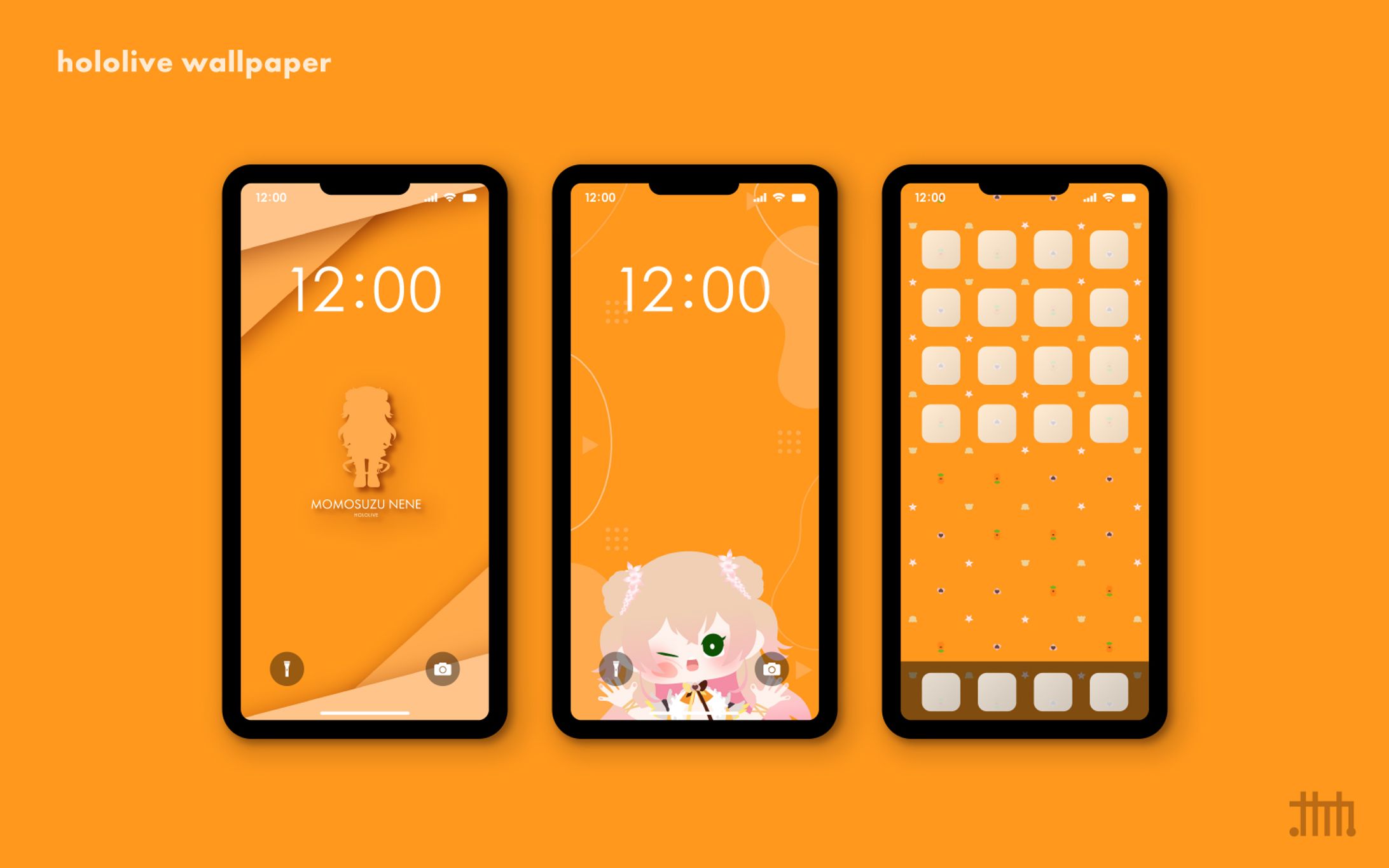 【二次創作】スマホ壁紙 桃鈴ねね-1