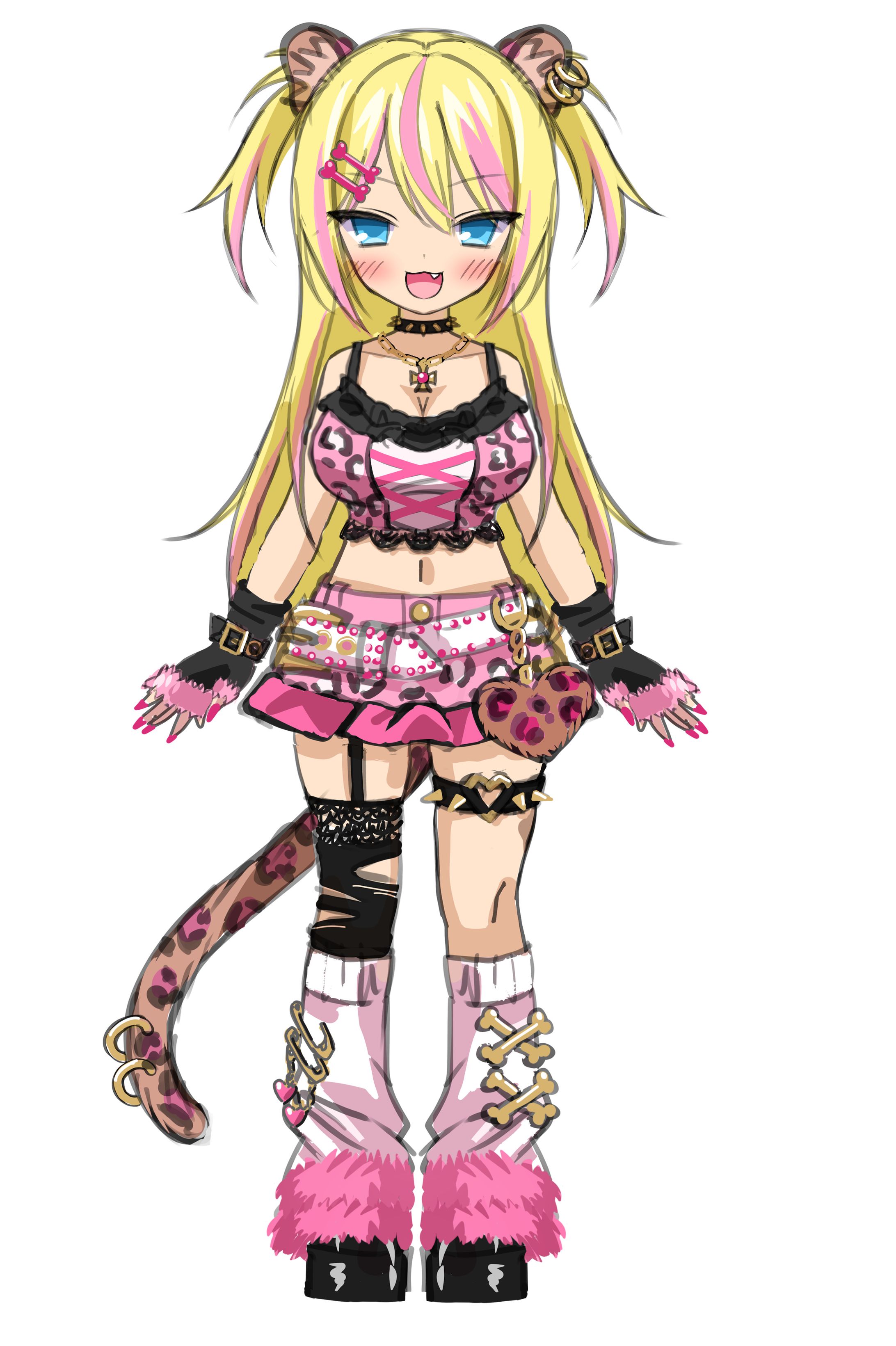 Vtuber様ご依頼「パーツ分け立ち絵/キャラクターデザイン」進捗-1