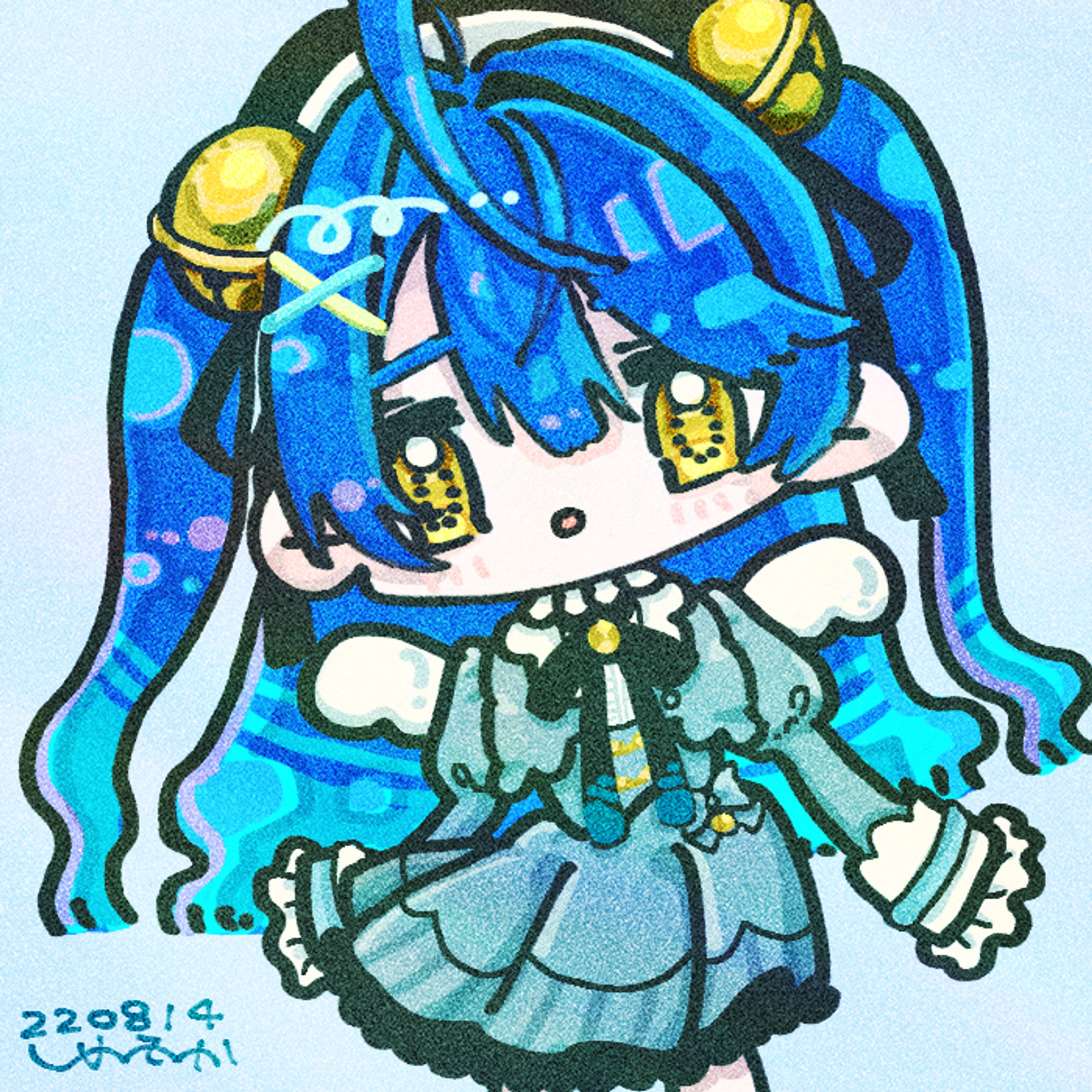 版権イラスト　雨宮こころ(Vtuber)-1