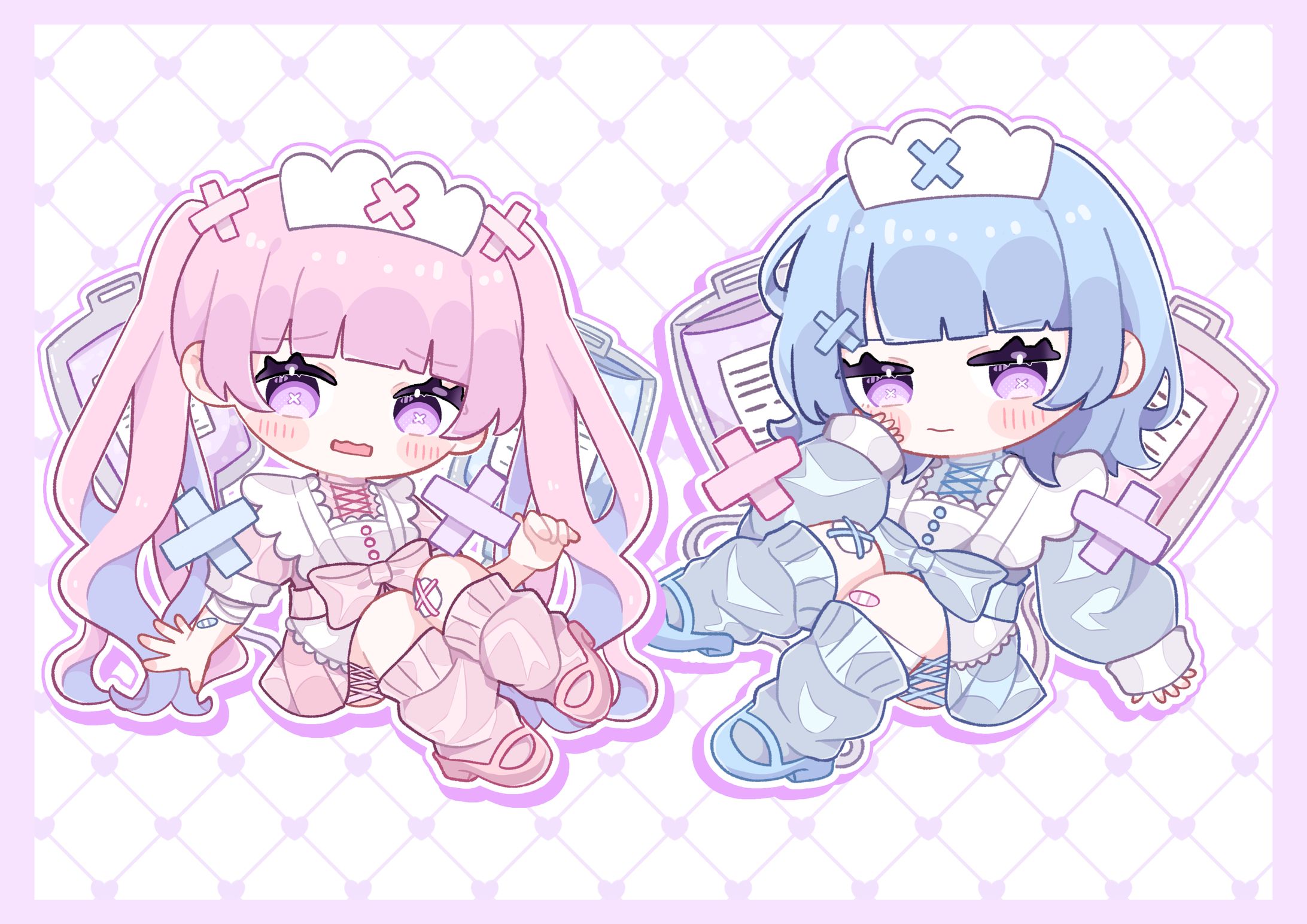 【自主制作】グッズ用イラスト🩷🩵-1