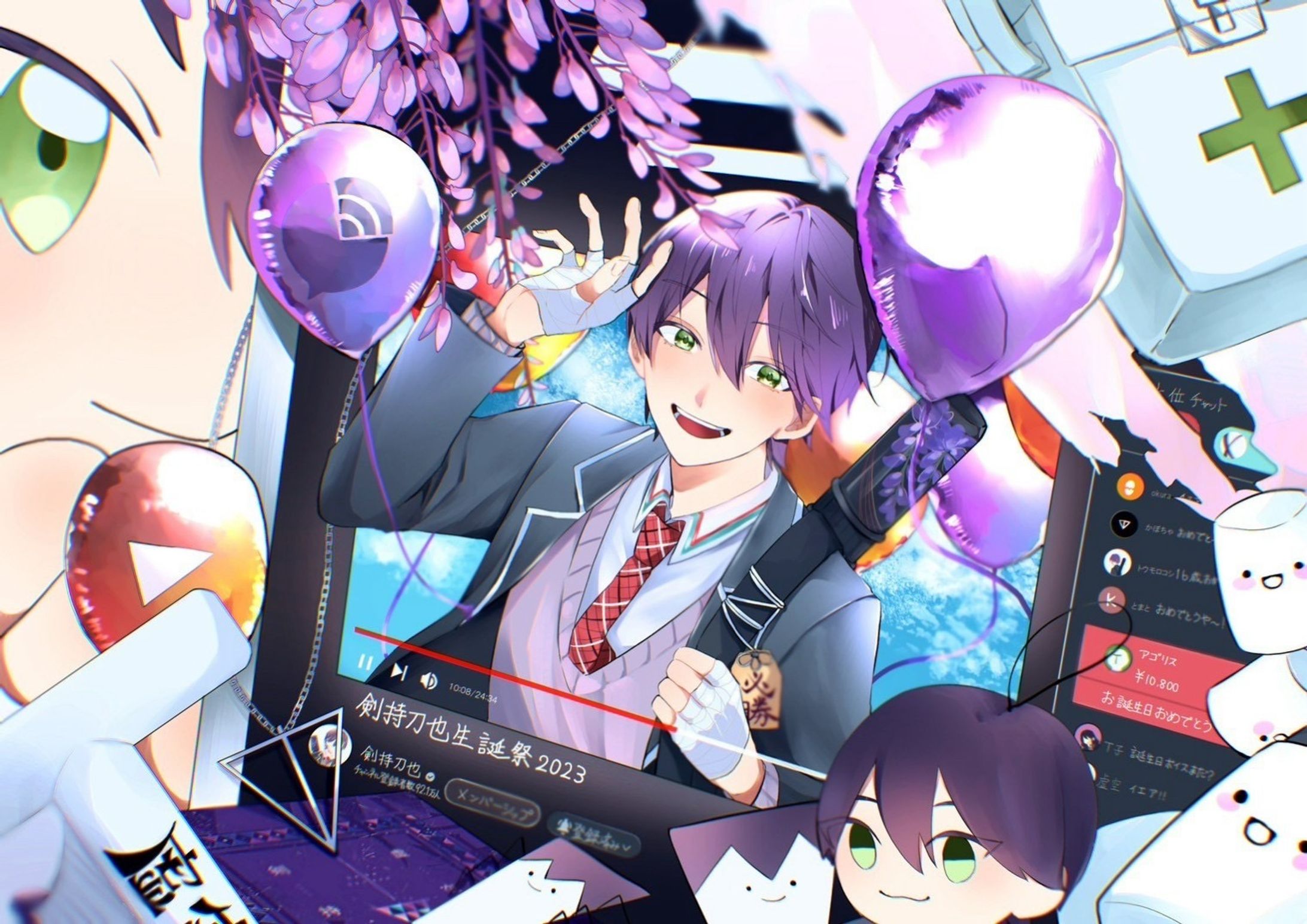 【二次創作】剣持刀也　誕生日イラストFA-1