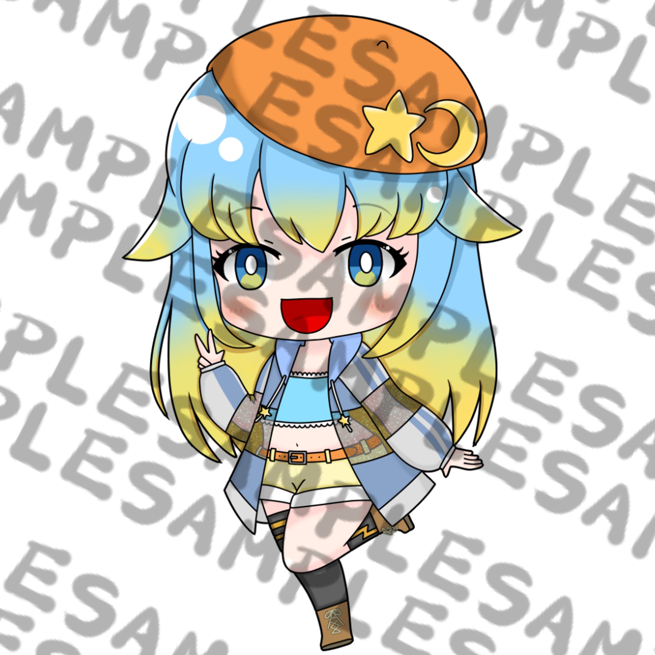 VTuber 輝羅星そらの様のサムネ用イラストを描かせていただきました。-1