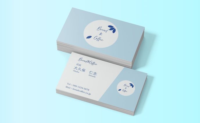 カフェ店舗のLOGO・名刺(横版)を作成しました