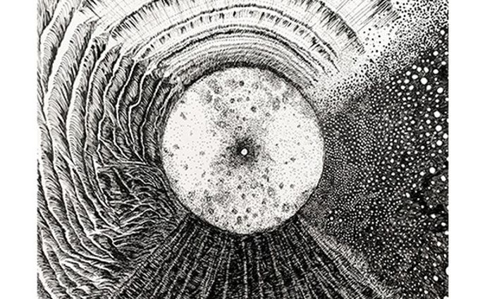 以前依頼で描かせていただいた作品です
Title：明けの明星宵の明星
サイズ：F0
使用素材：ボールペン

#art #pendrawing #inkdrawing