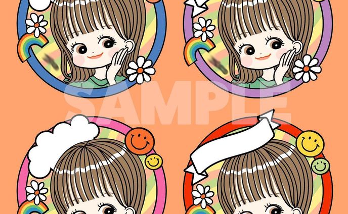 ⁡🌼🌈アイコン用イラスト制作（2023）