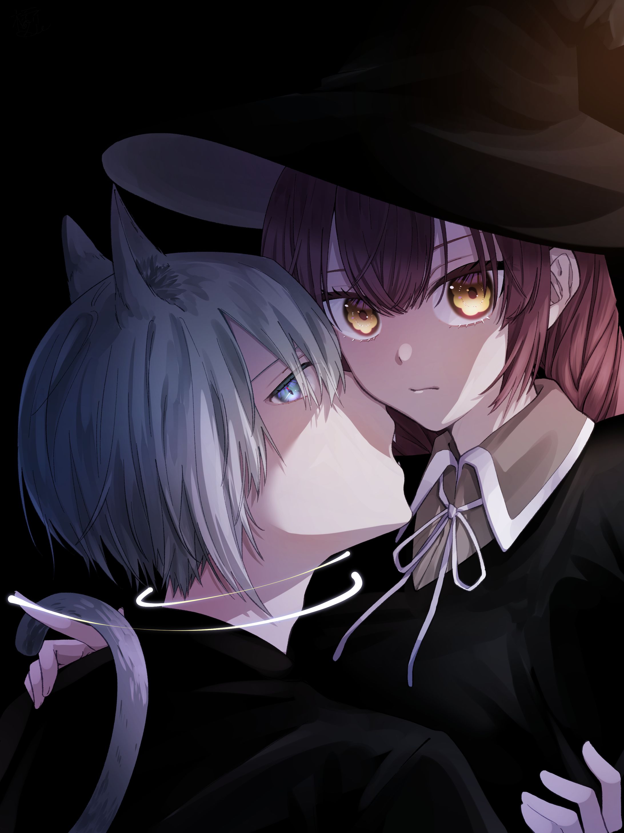 創作：猫と飼い主-1