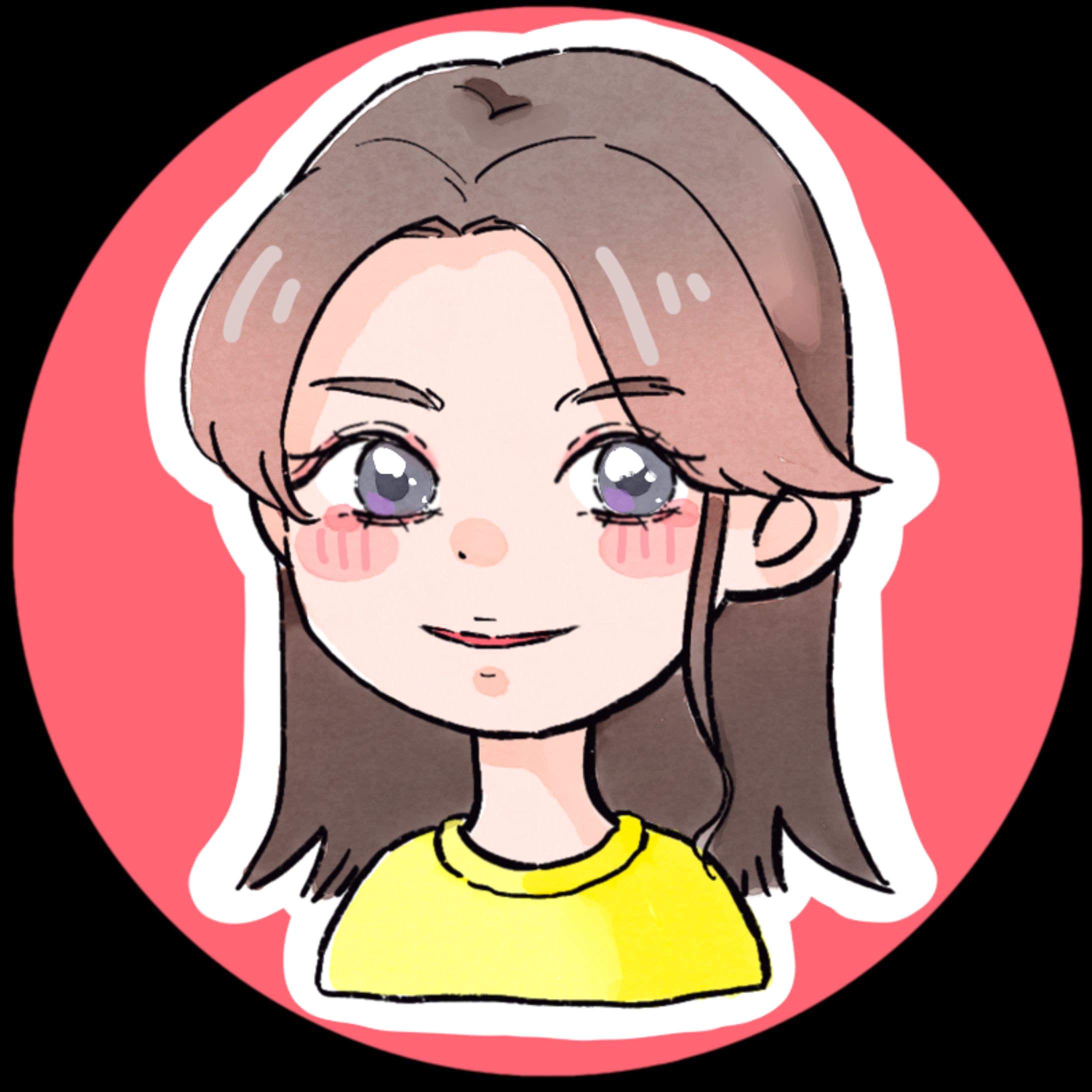 水彩風似顔絵アイコン［Hon-Waka］-1