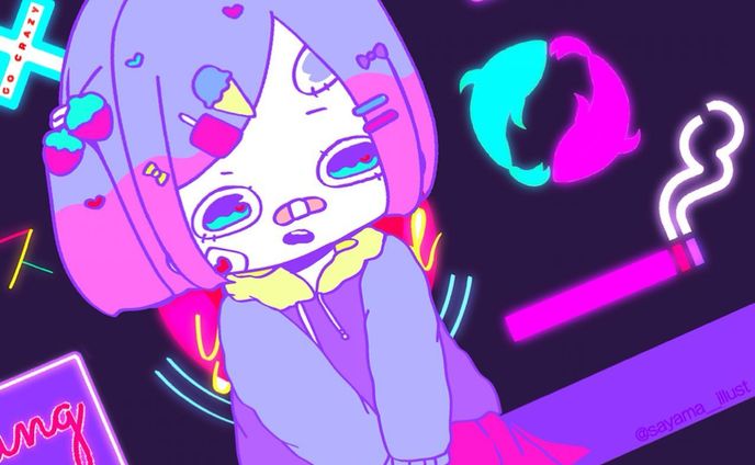 お絵描き、展示