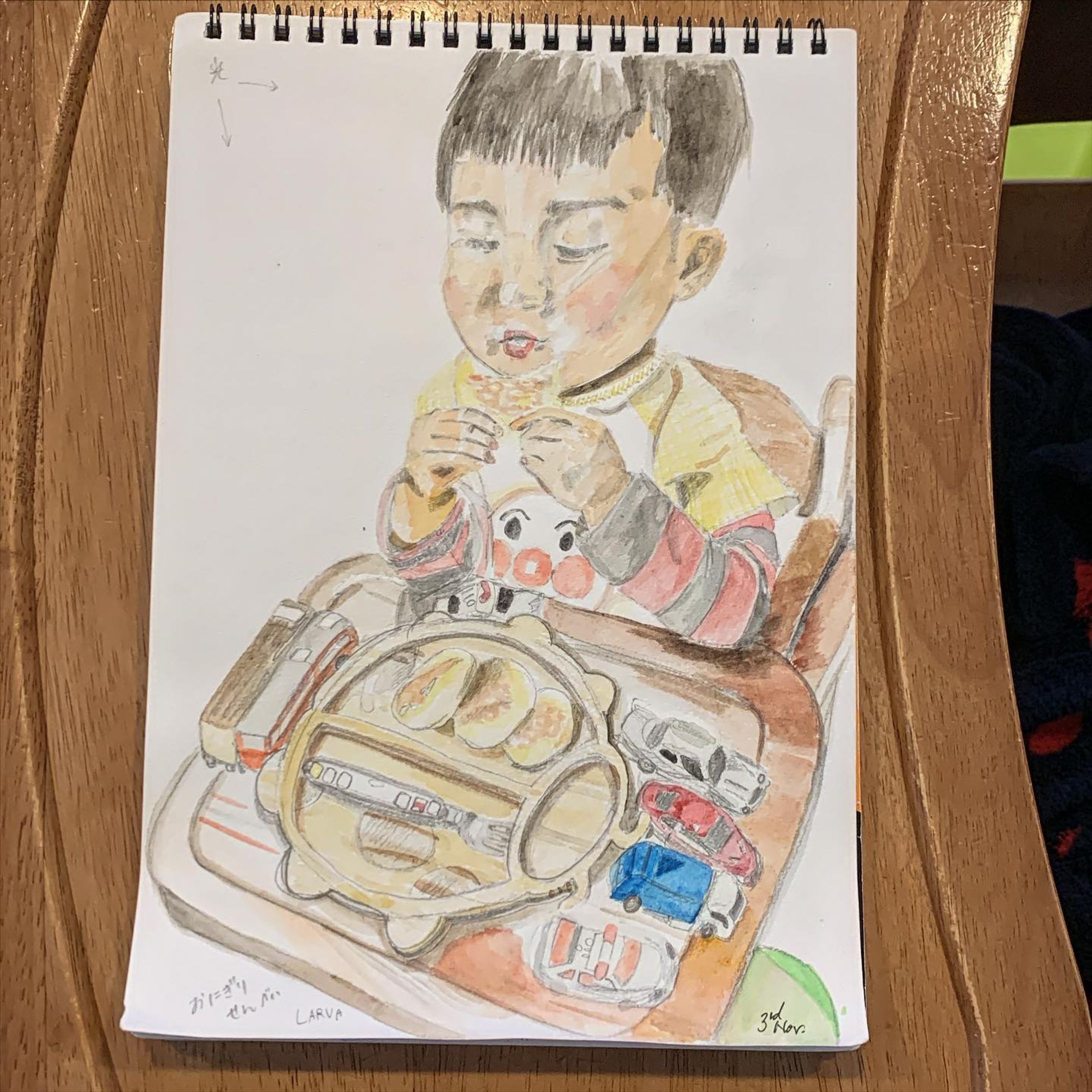 Happy New Year 2022.
It had taken two months to finish drawing.
A Small Tiger... I must let him be happy even if we're in a hell.-1