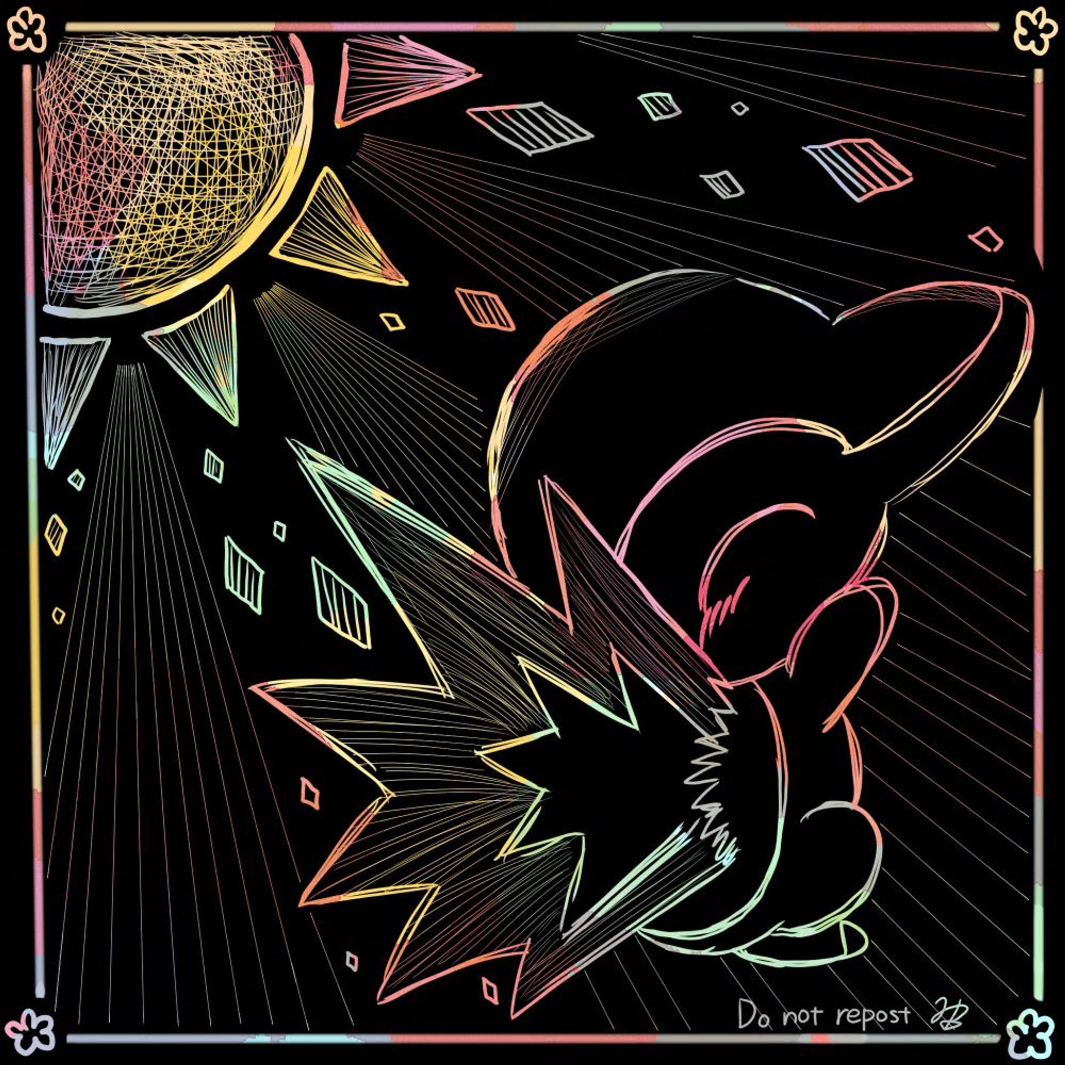 スクラッチ風🎨🖌️
#ヒノアラシ
#ポケモン
#pokemon-1