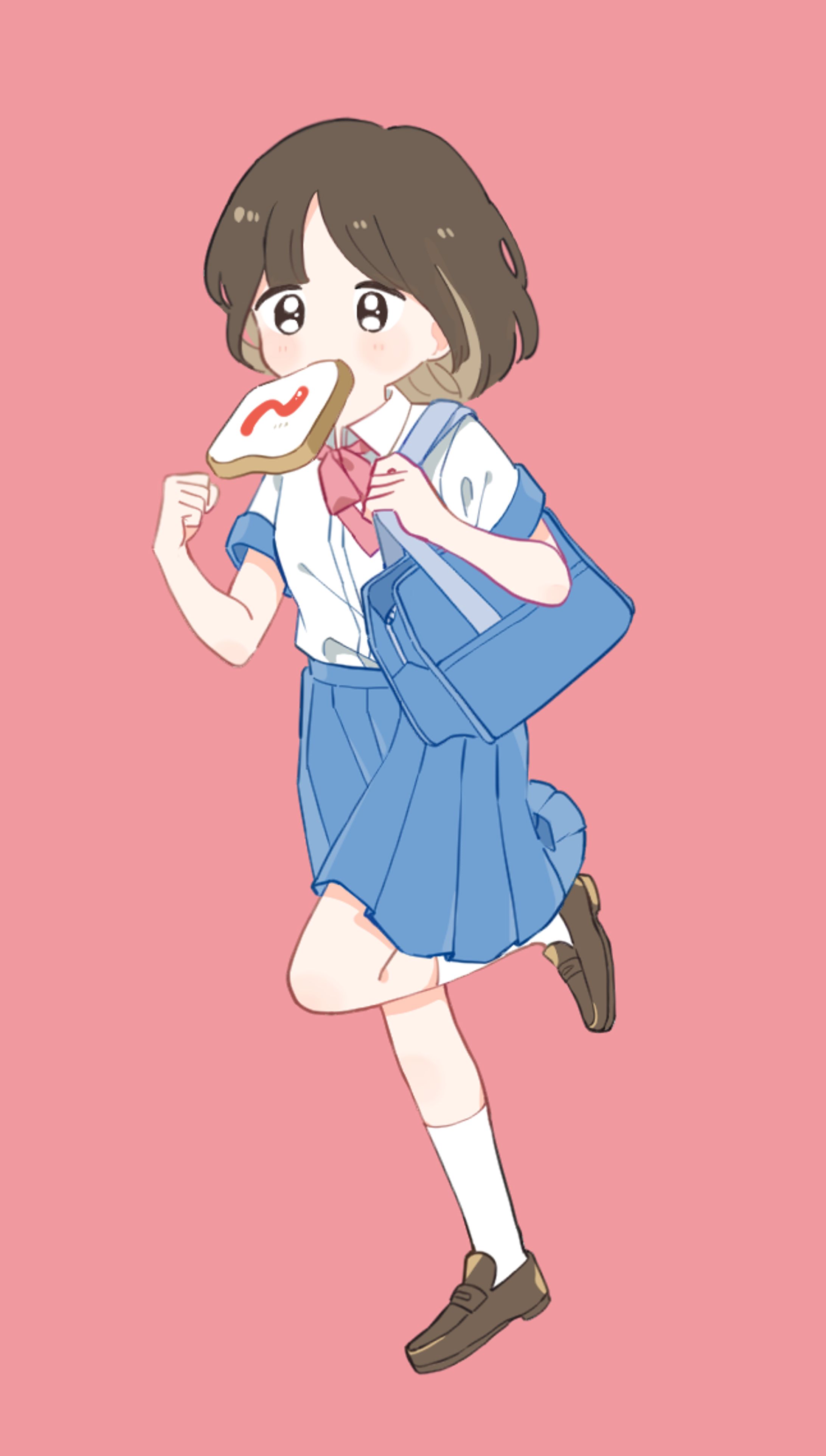 走る女の子のイラスト-1