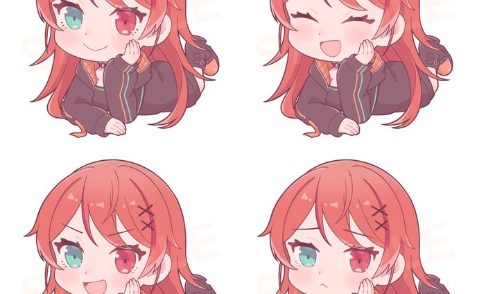 橙赤ヨリ様待機画面用イラスト