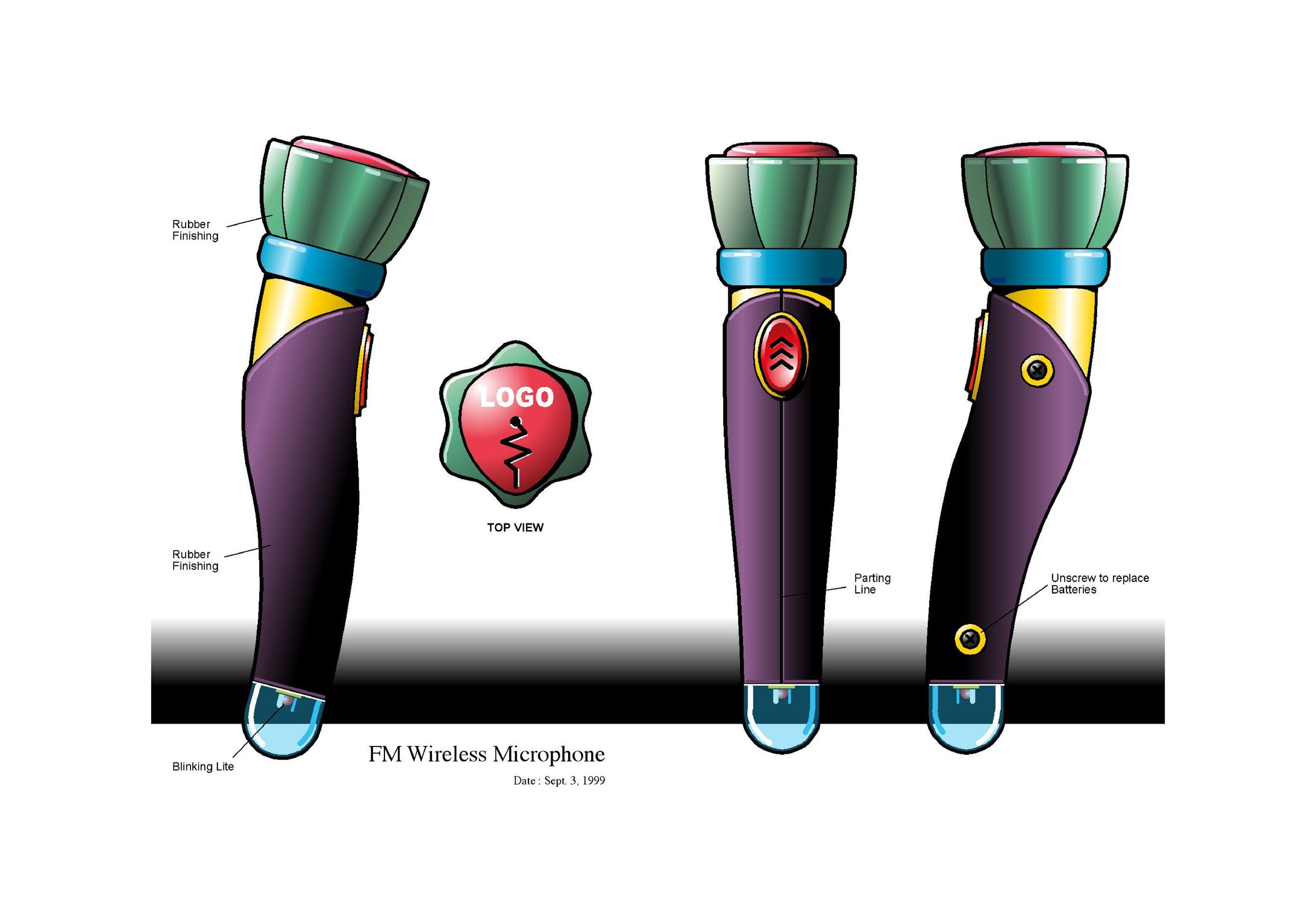 wireless microphone  (toy)-1