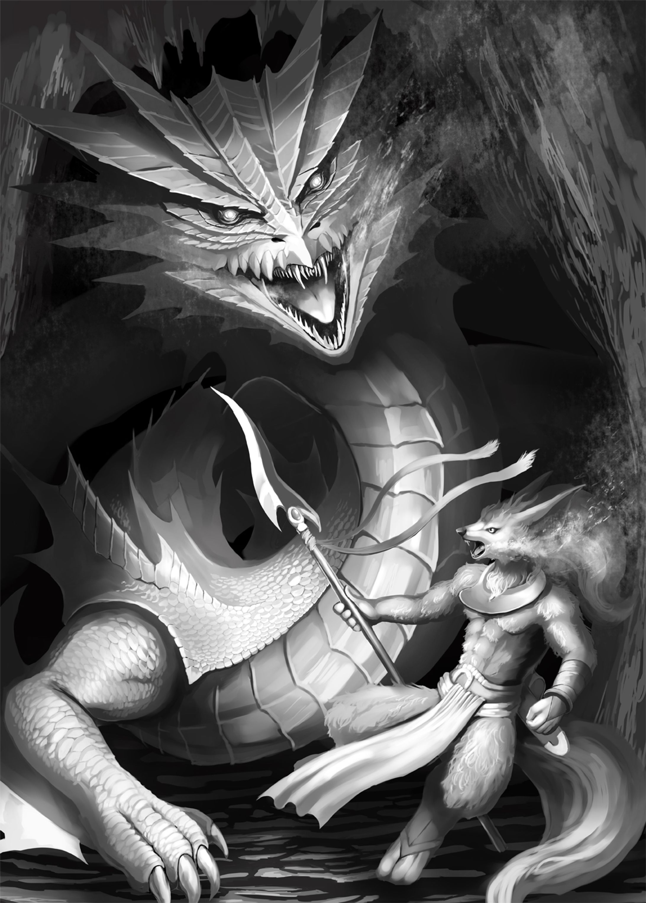 ドラゴン モノクロ-1